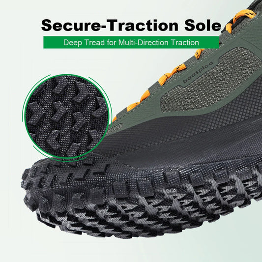Hiking Shoes Men Outdoor Waterproof Camping Resistant Non Slip Sneakers Male Casual Lightweight Lace-Up Walking Shoes