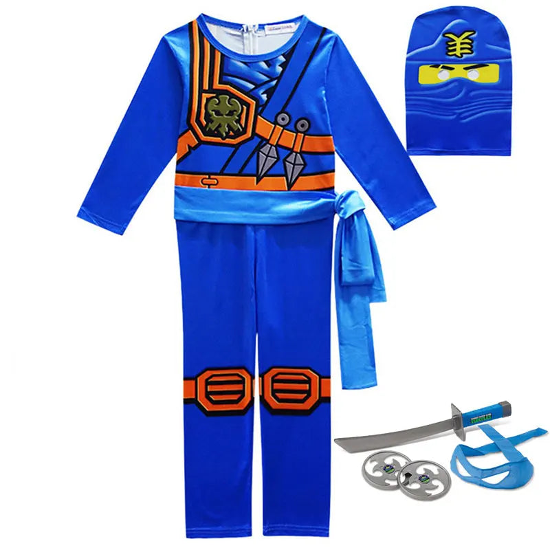 NINJA cosplay Boys Advanced Latest Role Playing Costume Jumpsuit Set Halloween Christmas Party Ninja Superhero Set Cosplay