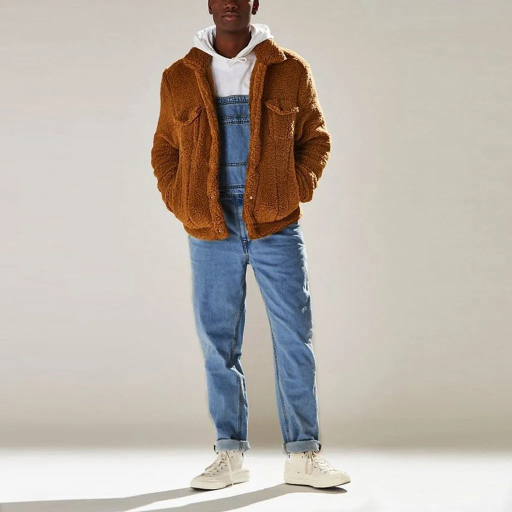 Men Pocket Jeans Overall Jumpsuit Streetwear Overall Suspender Pants Baggy Denim Harajuku Loose Pant Breathable Long Trousers