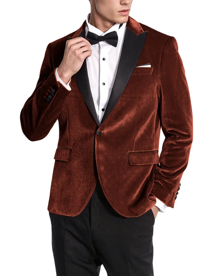 High Quality Classic Men's Suits 1Piece Velvet Custom Suit Timeless Style Every Occasion Wedding Dating Prom Annual Dinner Party