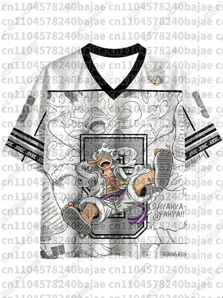 2026 Anime One Piece Luffy Special Edition Football Jerseys For Adult/Kids Summer Casual Harajuku Tees Luffy Tshirts Fans Tops