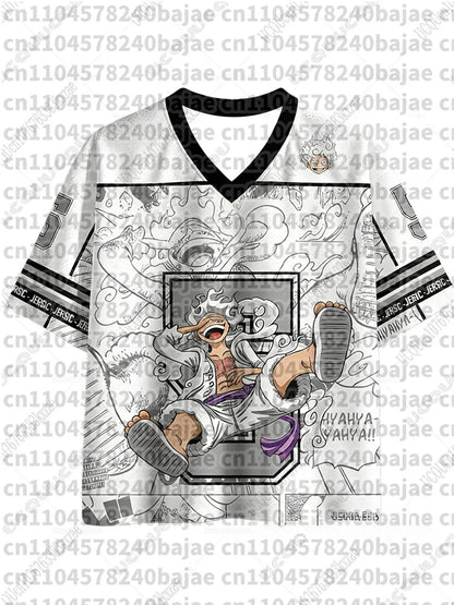 2026 Anime One Piece Luffy Special Edition Football Jerseys For Adult/Kids Summer Casual Harajuku Tees Luffy Tshirts Fans Tops