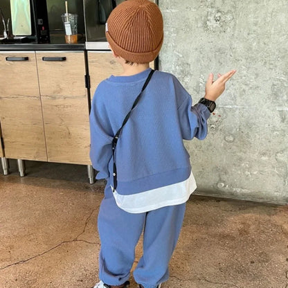 Sweatshirt Set Korean Kids Clothes Boys Outfit Sets Children's 2025 New Clothing 7 8 Years Boy´s Child 10 Year Old Winter Men's