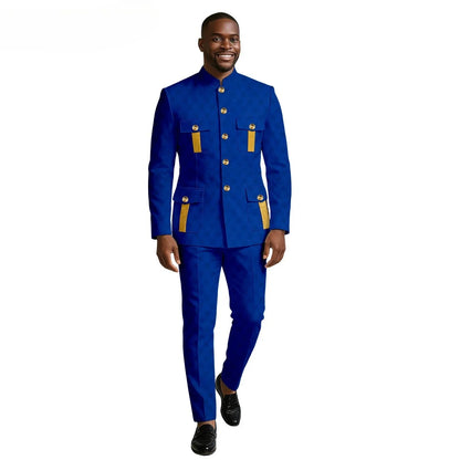 New Men's Suit 2-piece Business Formal Blazer Double-breasted Design Groom Tuxedo for Wedding XS-6XL Outfit