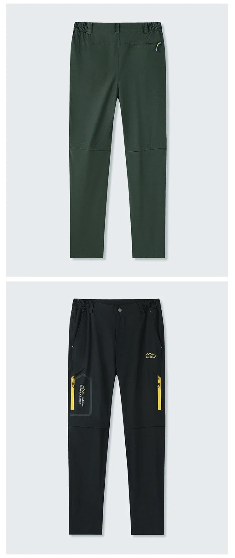 Men Summer UV-Proof Thin Pants SoftShell Outdoor Waterproof Camping Trekking Hiking Fishing Cycling Climbing Detachable Trousers