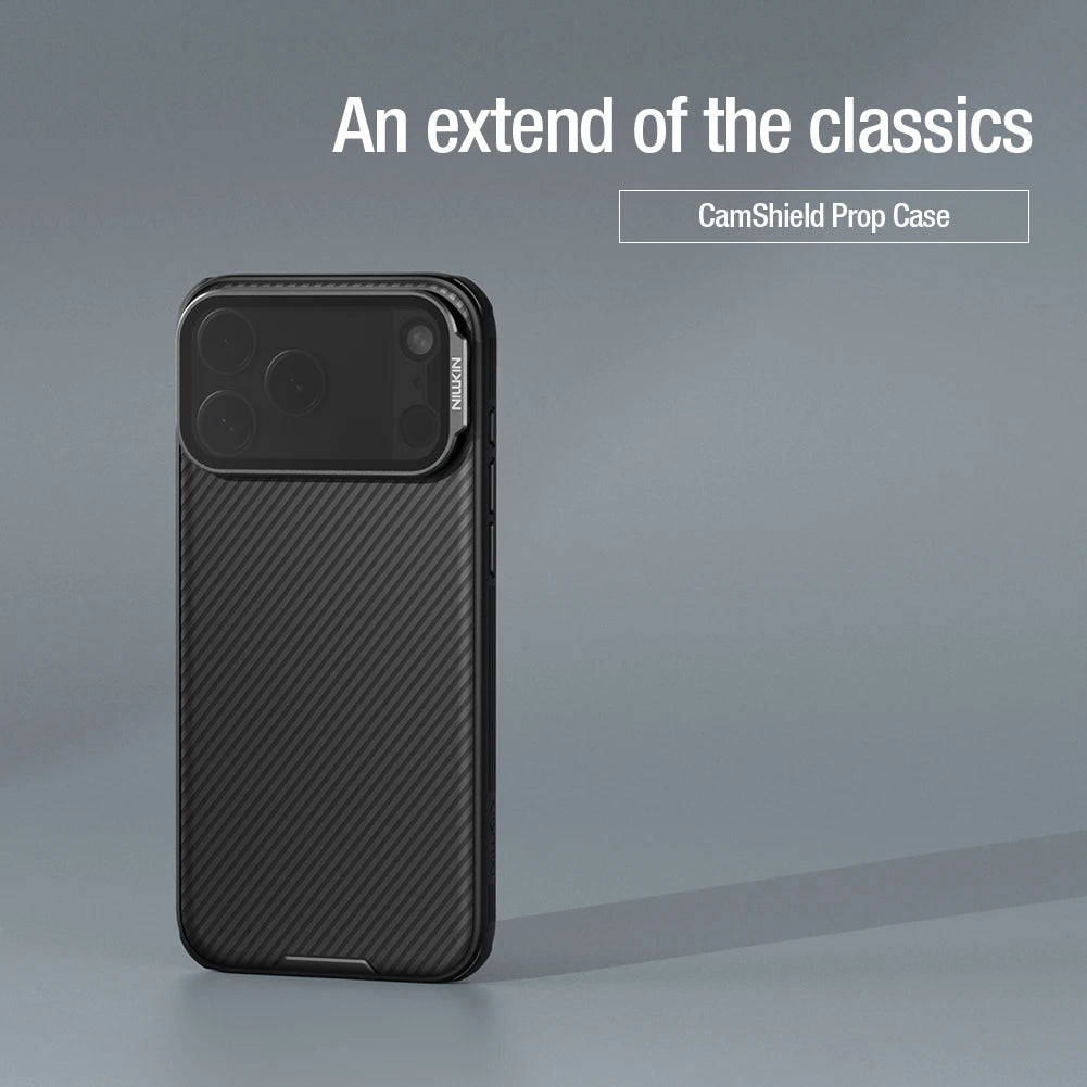 iPhone 17 Pro Max / 17 Pro Case CamShield Prop Camera Cover Transparent Stand Protection Back Cover Phone Case