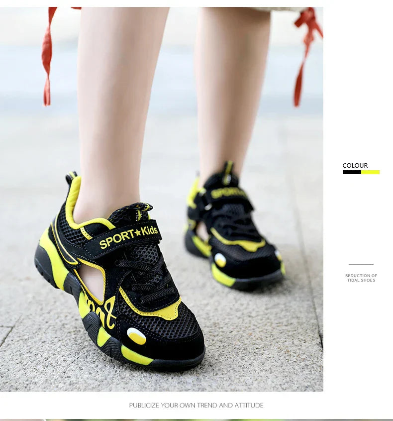 Kids Summer Shoes Kids Sandals Breathable Boys Sandals Soft  Children's Shoes Outdoor Protecting Toes Beach Sandal Water Shoes
