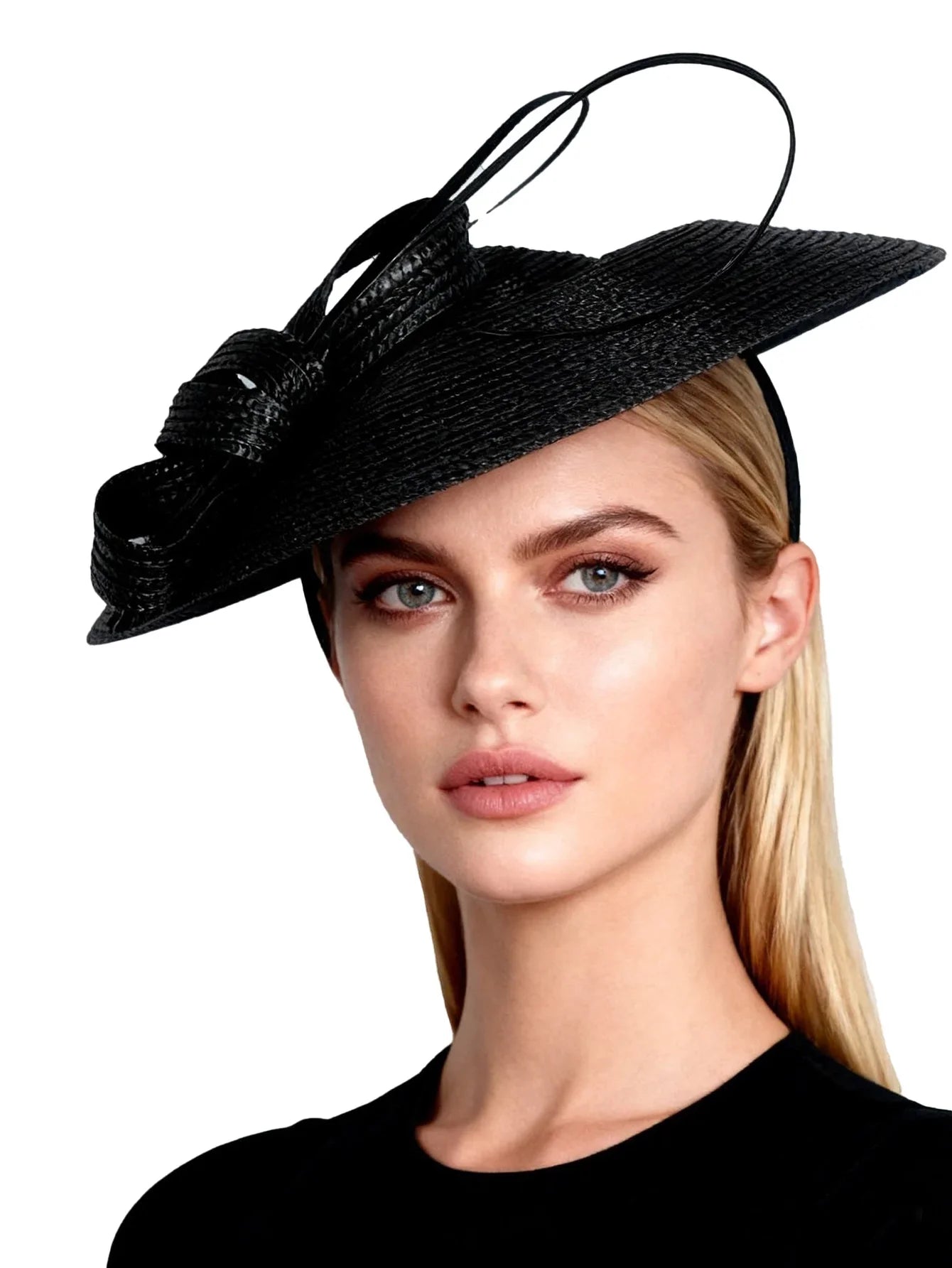 Fascinators Black White Weddings Pillbox Hat For Women Church Hat Sraw Fedora Black Wide Ladies Dress Kentucky Derby Hats