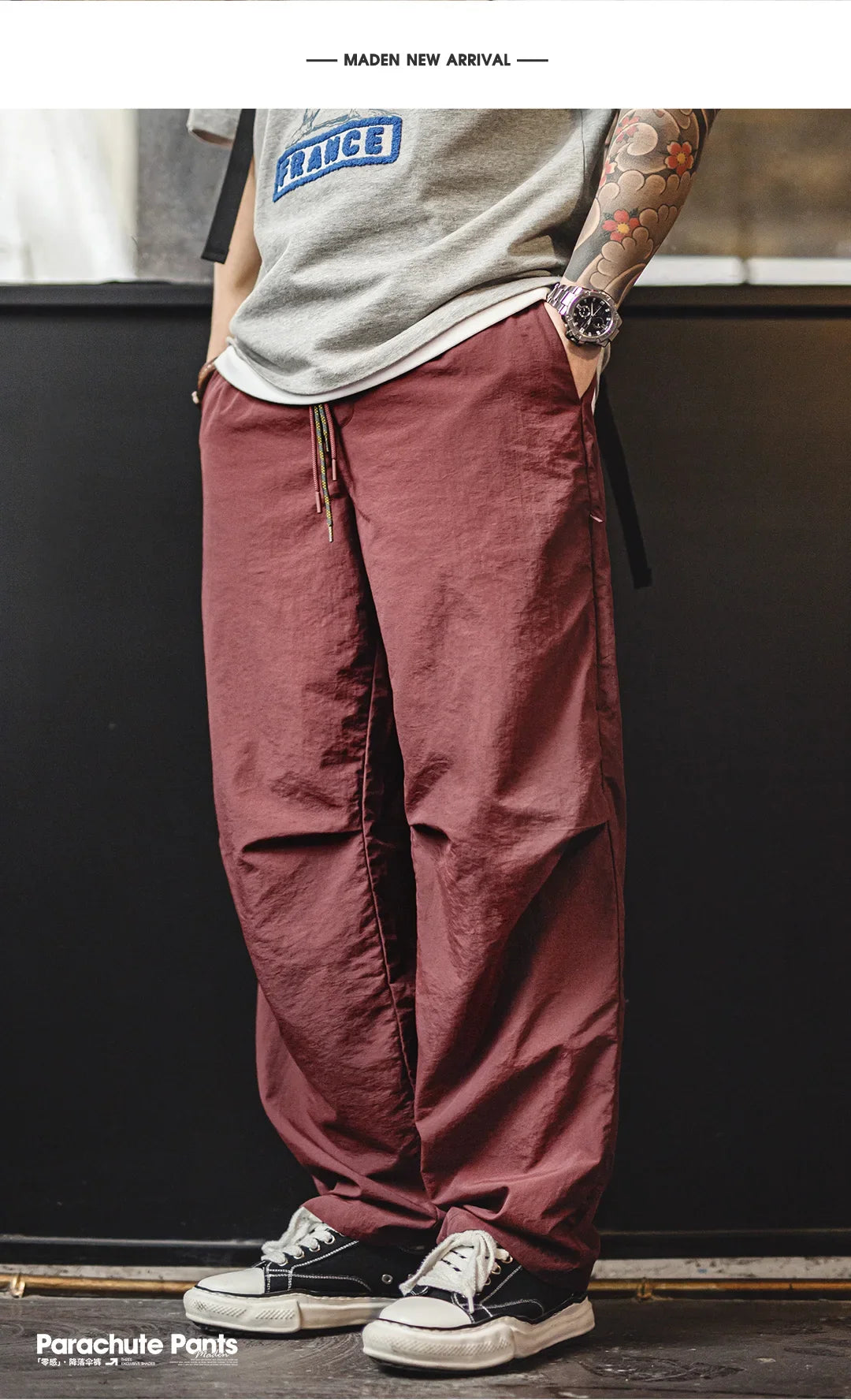 Men's Field Cargo Pants Lightweight Nylon Straight Leg Tactical Workwear Casual  Elastic Waist Trousers for Spring Summer