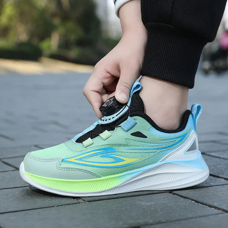School training boys basketball shoes cushion non-slip tennis shoes mesh bounce sneakers choose buttons children's casual shoes