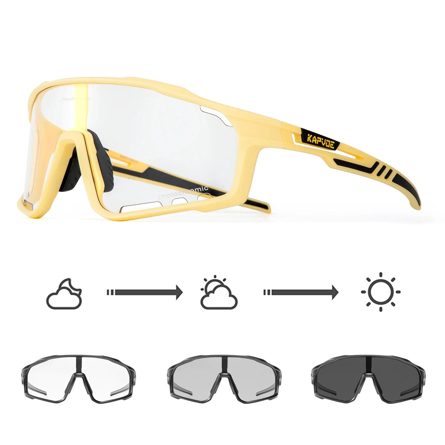 Color Photochromic Cycling Glasses MTB Sunglasses for Men Women Sport Speed Mountain Bike Bicycle Cycl Eyewear Goggle