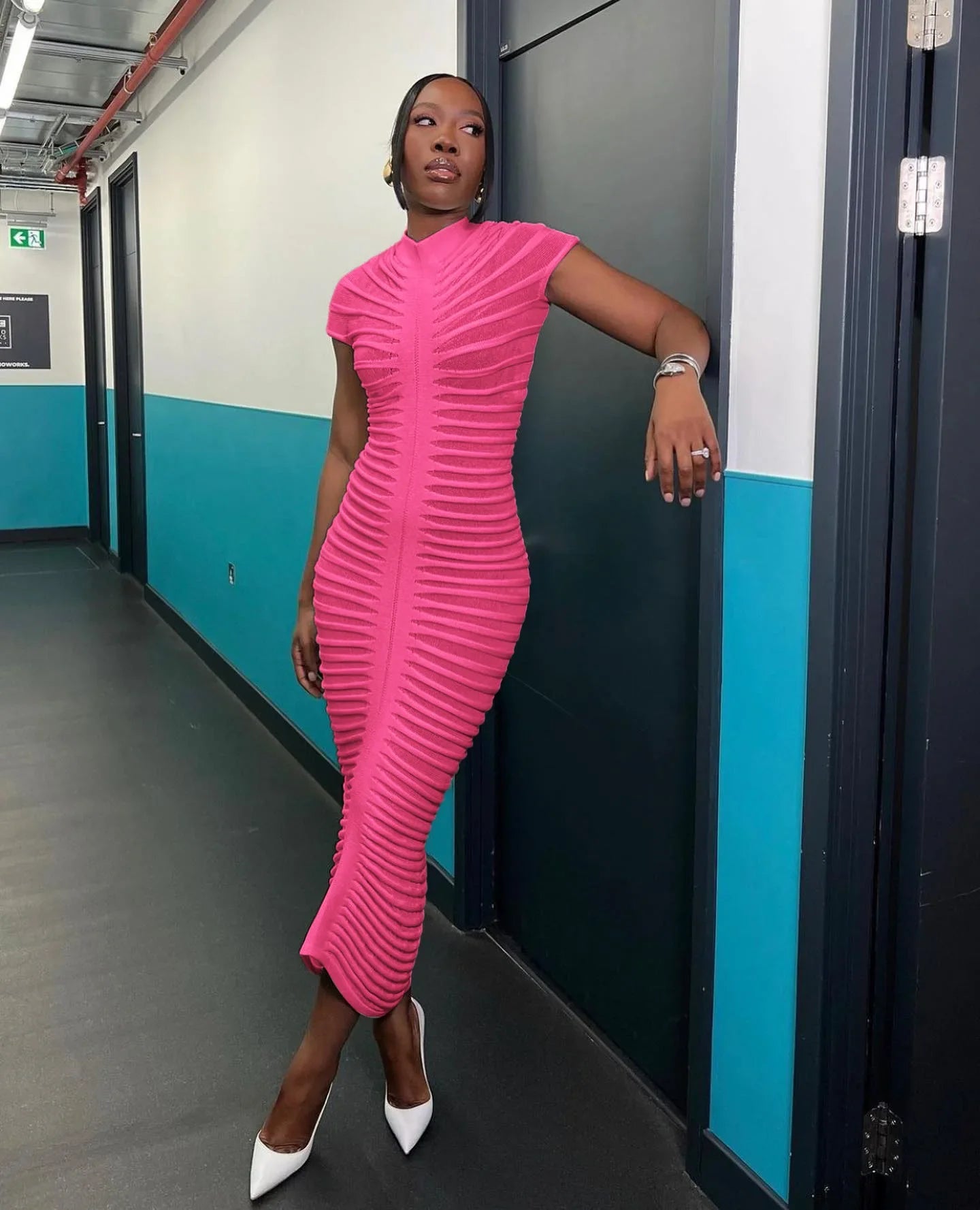 Sexy Bodycon Long Dress Women 2025 Summer Slim Fashion Short Sleeve Bandage Maxi Party Dresses Woman Skirt Elegant Vestidos