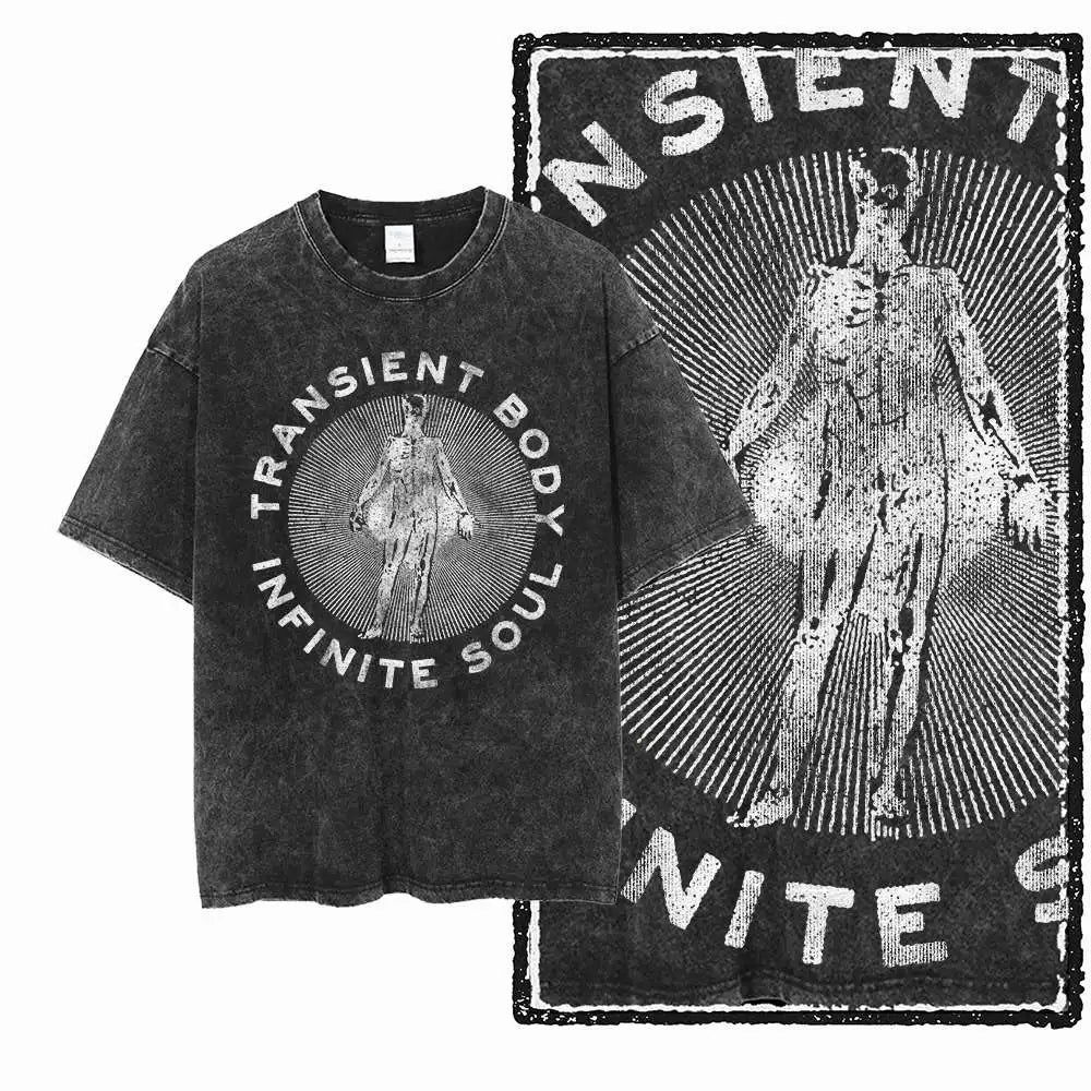G58 Acid Washed Black Cotton Vintage Creative  Graphic Men T-shirt |  Streetwear Big Size Cool O-neck men's Tee Tshirt