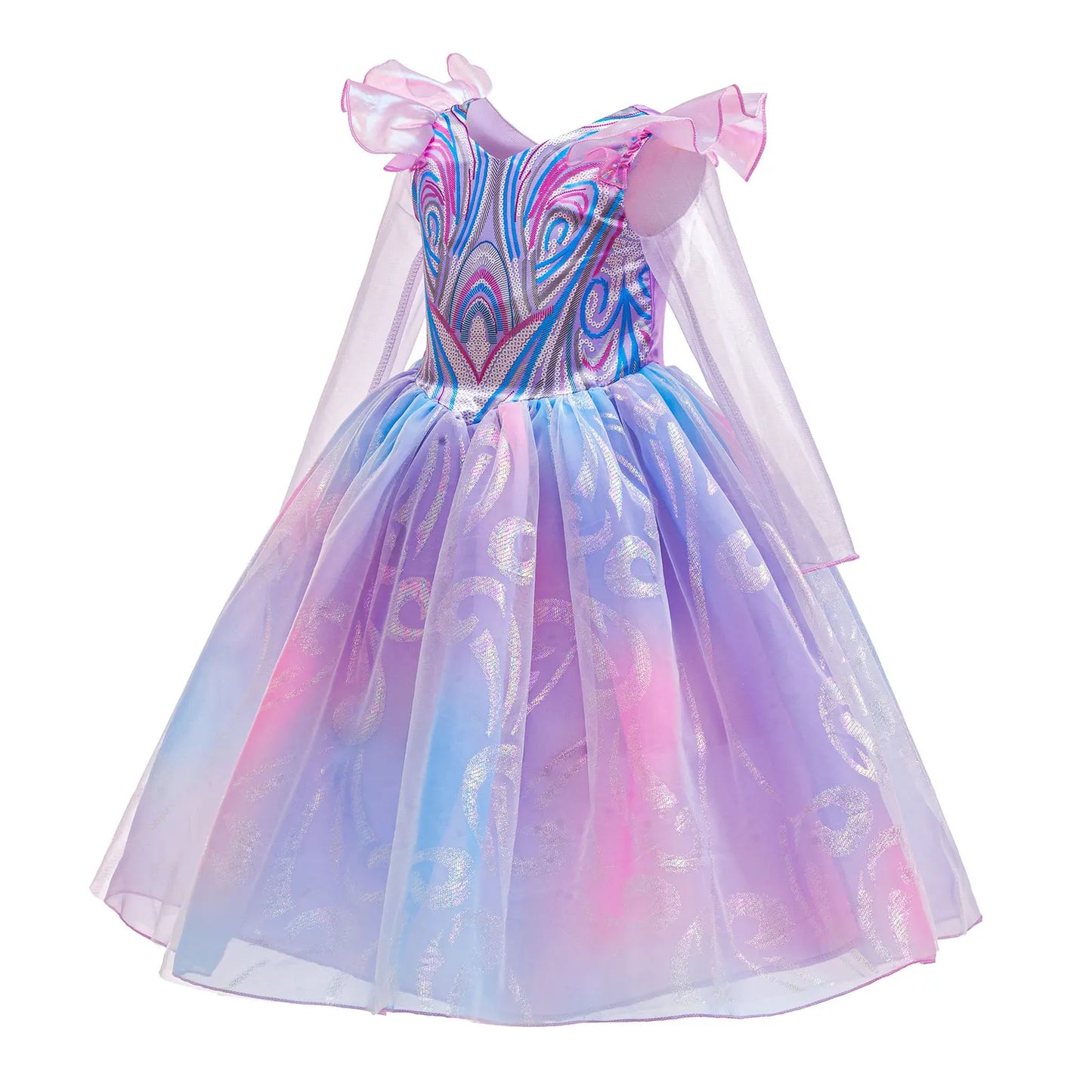 Wicked Cute Pink Dress for Girls 2-12 Yrs Halloween Wizard Glinda Costume for Good Movie Role Playing Outfit Carnival Apparel