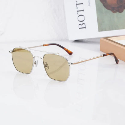 Designer Women's Sunglasses Bowie Big Square Alloy Fashion Street High Quality Luxury Design Classical Ultralight UV400 Glasses