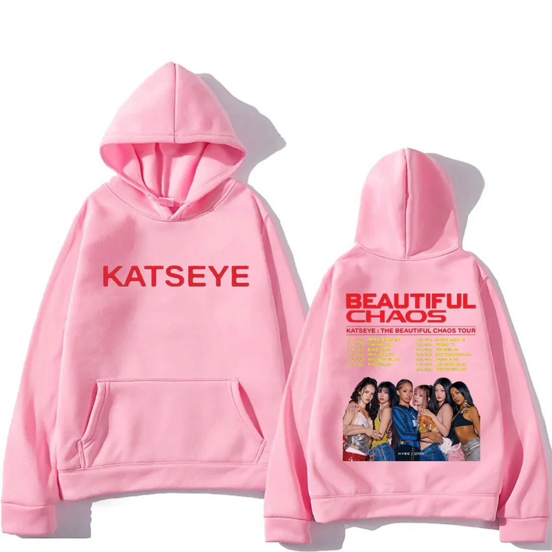 THE BEAUTIFUL CHAOS TOUR Fashion pop Hoodie Men Women's vintage clothes Fleece Long sleeve pullovers oversized hoodies