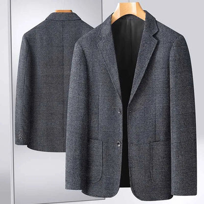 Men's Casual Loose Fit Blazer 13 Colors All-Season Plaid Suit Jacket for Men