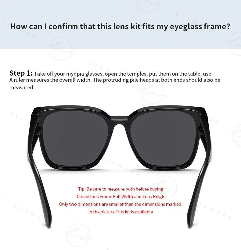 Brand Oversized Frame Cover Optical Glasses Trend Fit Over Sunglasses For Men Women Polarized TR-90 Anti-Glare UV400 Eyewear