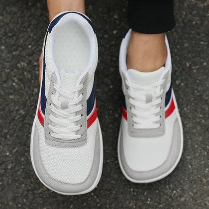 Wide Toe Men Shoes Casual Versatile Soft Sole Wide Last Shoes Walking Sneakers Breathable Mesh Comfortable Barefoot Shoes