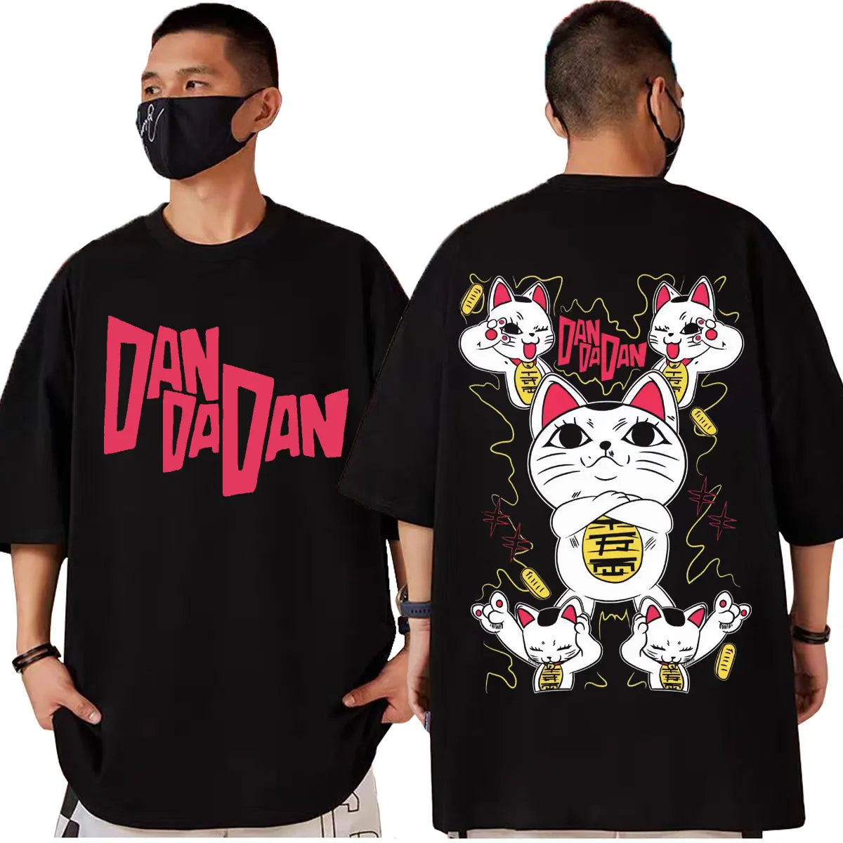 Japan Anime Dandadan Turbo Granny Cat Graphic T Shirt Fashion Cartoon Oversized T-shirt Men Women Vintage Casual Cotton T-shirts