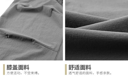 Big Size 8XL Men's Cargo Pant Straight Leg Fishing Trouser Male Multi Pocket Ice Silk Lightweight Thin Breathable Quick Dry Plus