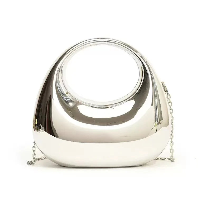 Mini Acrylic Dinner Bag Women's Crossbody Chain Handbag New Arrival Elegant Folded Underarm Bag with Magnetic Buckle Clutch