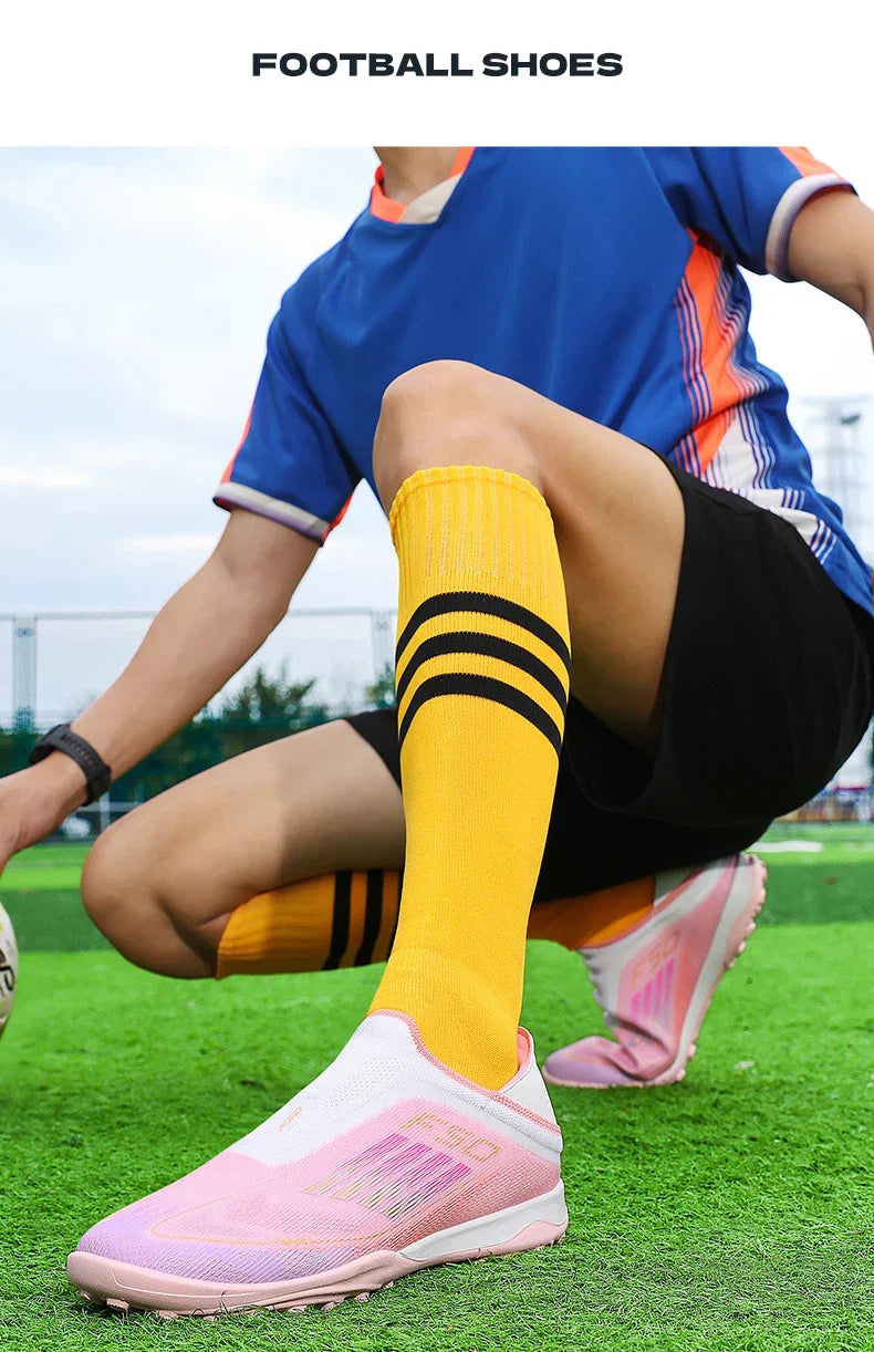 New Men's Soccer Shoes Sport Ultralight Football Boots Turf Comfortable Fg Grass Cleats Futsal Non Slip Outdoor Adult Non-Slip