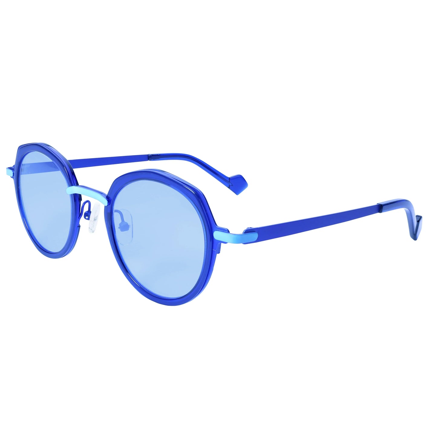 Acetate Sunglasses UV400 Polarized Green Metal Frame Lightweight Comfortable Fashion Sun Glasses with Colored Bridge