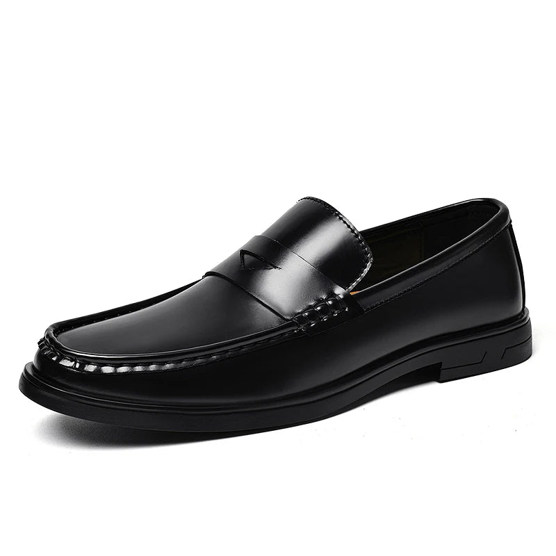 2026 New Men's Patent Leather Penny Loafers Slip On Design Soft Cushion Insole Wear Resistant Sole Business Wedding Party Shoes