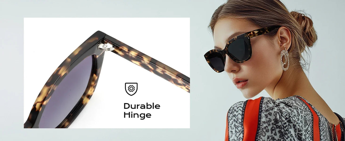 Butterfly Polarized Sunglasses Fashion Thick Frame for Women Acetate Sun Glasses Driving UV400 Protection