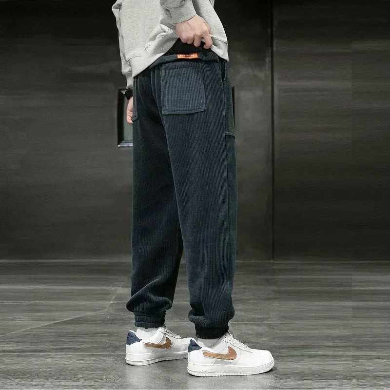 Pants Men Loose Fit Baggy Sweatpants Casual Fashion Streetwear Trend Autumn Winter Harem Joggers Trouser Male Plus SIze