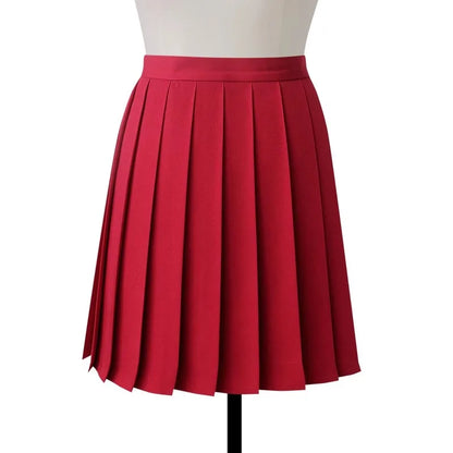 Women High Waist Pleated Midi Skirt Y2k Summer Knee-length Preppy Style Harajuku  Hot Street School Cosplay Casual Female Faldas