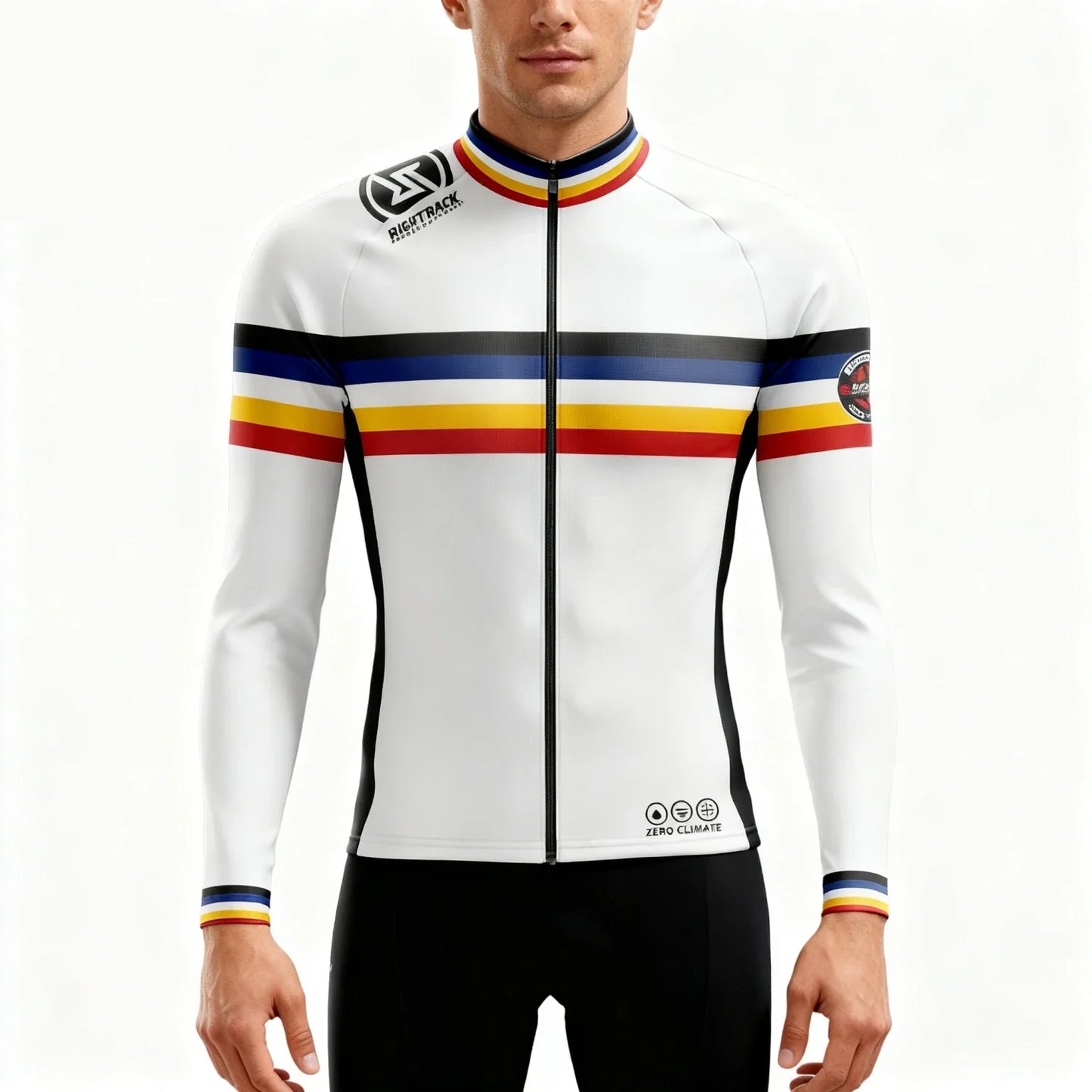 New Mans Winter Cycling Jersey Colorful Thermal Fleece Long Sleeve Jackets Road Bike RightTrack Sports Apparel