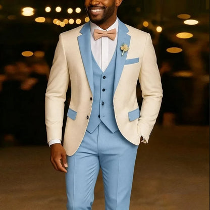 Slim Fit Wedding Suits for Men Sage Green Groom Tuxedo Formal Blazer Vest Pants Set for Prom Party Banquet wedding suits for men