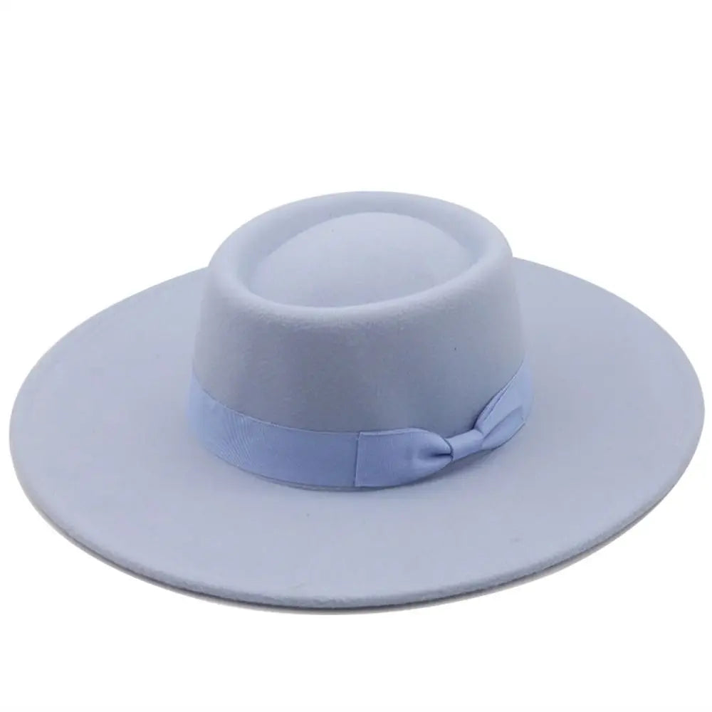 Fashion Retro Bow Ladies Cap Women Bowler Hat Derby Hat Fedora Wide Brim