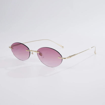 Fashion Frameless Women Polarized Sunglasses Travel Photography Sunglass Pure Titanium Frame Men Punk Sun Glasses Shades UV400