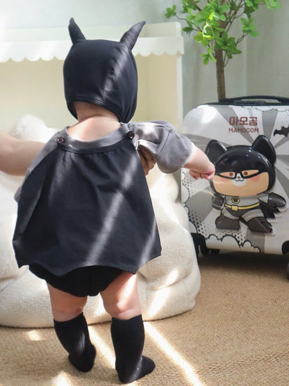 Ins South Korean Super Hero Baby Clothes Set 2025 Summer Onesie Boy Girls Romper Newborn Outfit 100% Cotton with hat