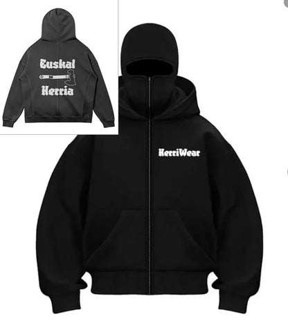Ninja jacket 2025 new model hot sale upper and lower double-head zipper POG GHB print niche design new model