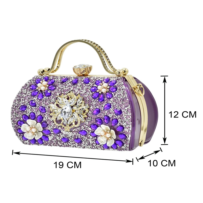 Italian Women Wedding Shoes and Bag Set Decorated with Rhinestone Africa Shoe and Bag Set Plus Size Heels 43 Wedding Shoes Bride