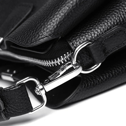 100% cowhide Bag Casual Women Hobos Handbags Bucket Bags New Women's Fashion Handbags Retro Solid Color Leather Shoulder wallet