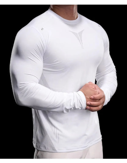 Autumn Sports Gym Fitness Clothes Tights Long-sleeved Running Training Bottoming Tops Long-sleeved T-shirts High Elasticity