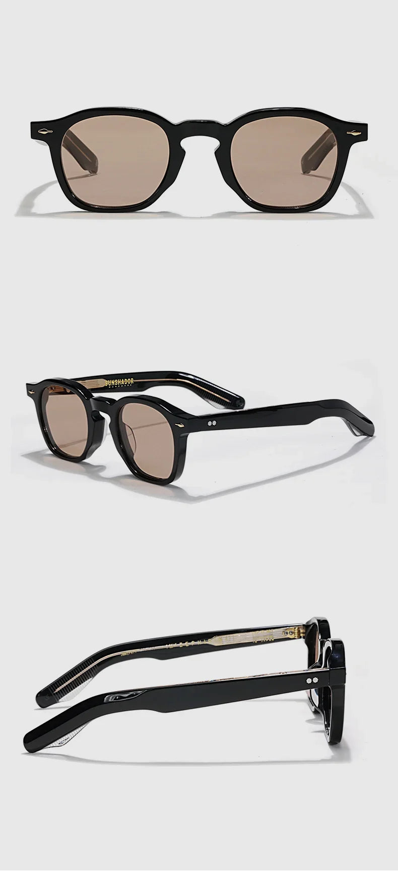High QualityTortoiseshell Round Frame Handmade Sunglasses Designer Men Acetate Women's Beach Sun UV400 Sunglasses Can Be Carved