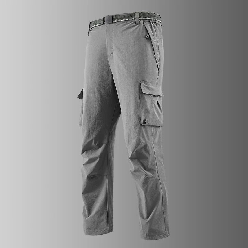 Big Size 8XL Men's Cargo Pant Straight Leg Fishing Trouser Male Multi Pocket Ice Silk Lightweight Thin Breathable Quick Dry Plus