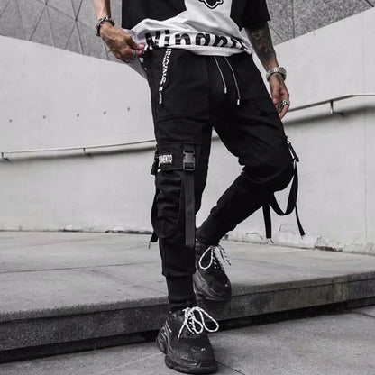 Mens Techwear Sweatpants Y2K Streetwear Jogging Pants Men Hip Hop Street Dance Casual Trousers Vintage Cargo Pant Pantalon Homme