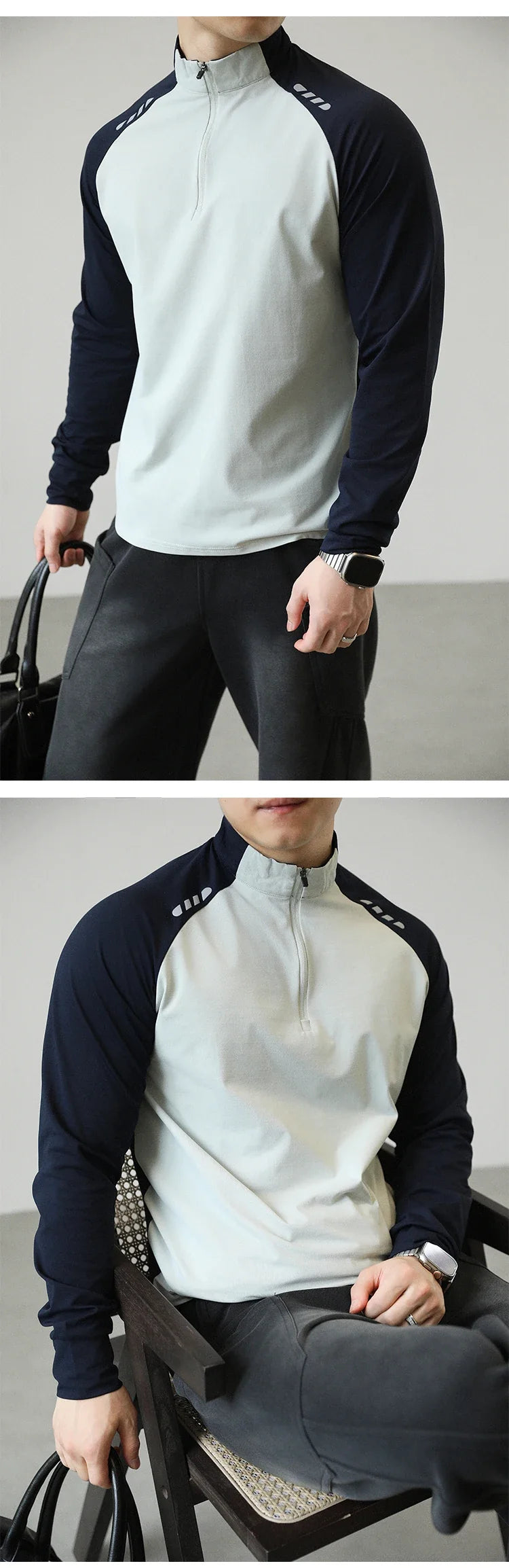 Men's Quick-drying Fitness Sportswear  Quick - Dry Outdoor Cycling & Fitness Long - Sleeve T - Shirt