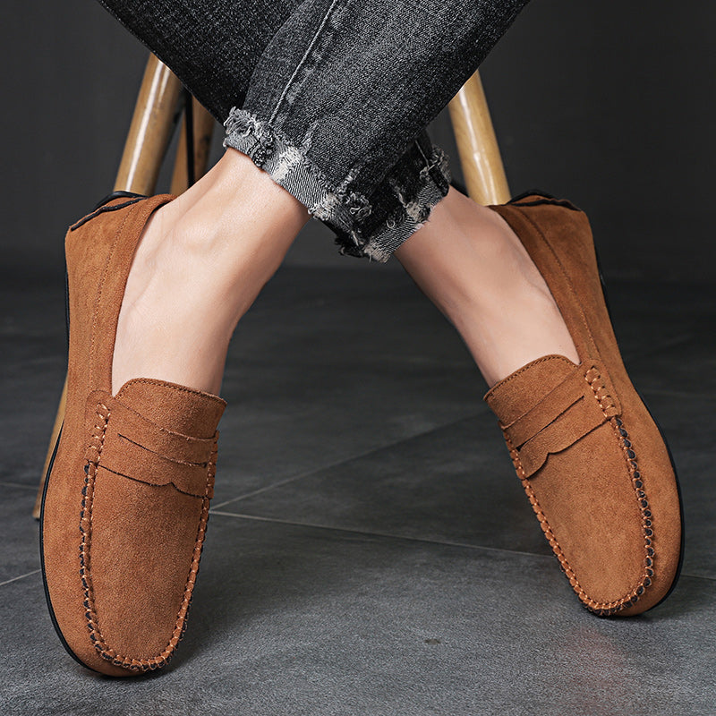 Fashion Suede Men Casual Shoes Breathable Comfort Slip-on Mens Driving Shoes Luxury Brand Men Loafers Mens Lazy Shoes Moccasins