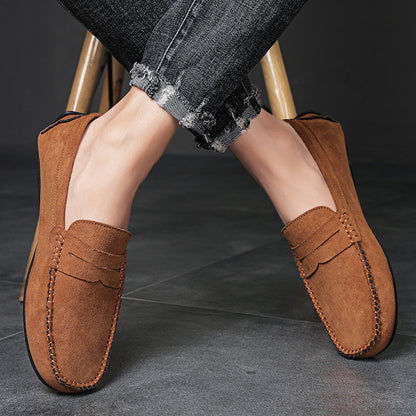 Fashion Suede Men Casual Shoes Breathable Comfort Slip-on Mens Driving Shoes Luxury Brand Men Loafers Mens Lazy Shoes Moccasins