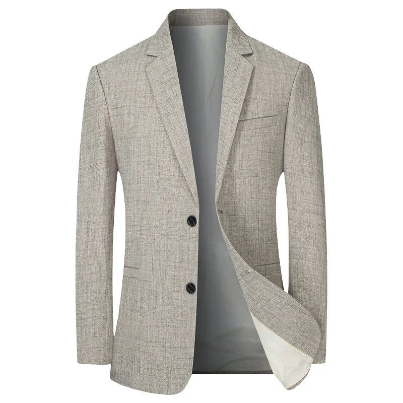 Brand Middle Aged Men Blazers Jacket 2026 Spring Autumn Two Buttons Business Casual Blazer Male Minimalist Mans Clothing