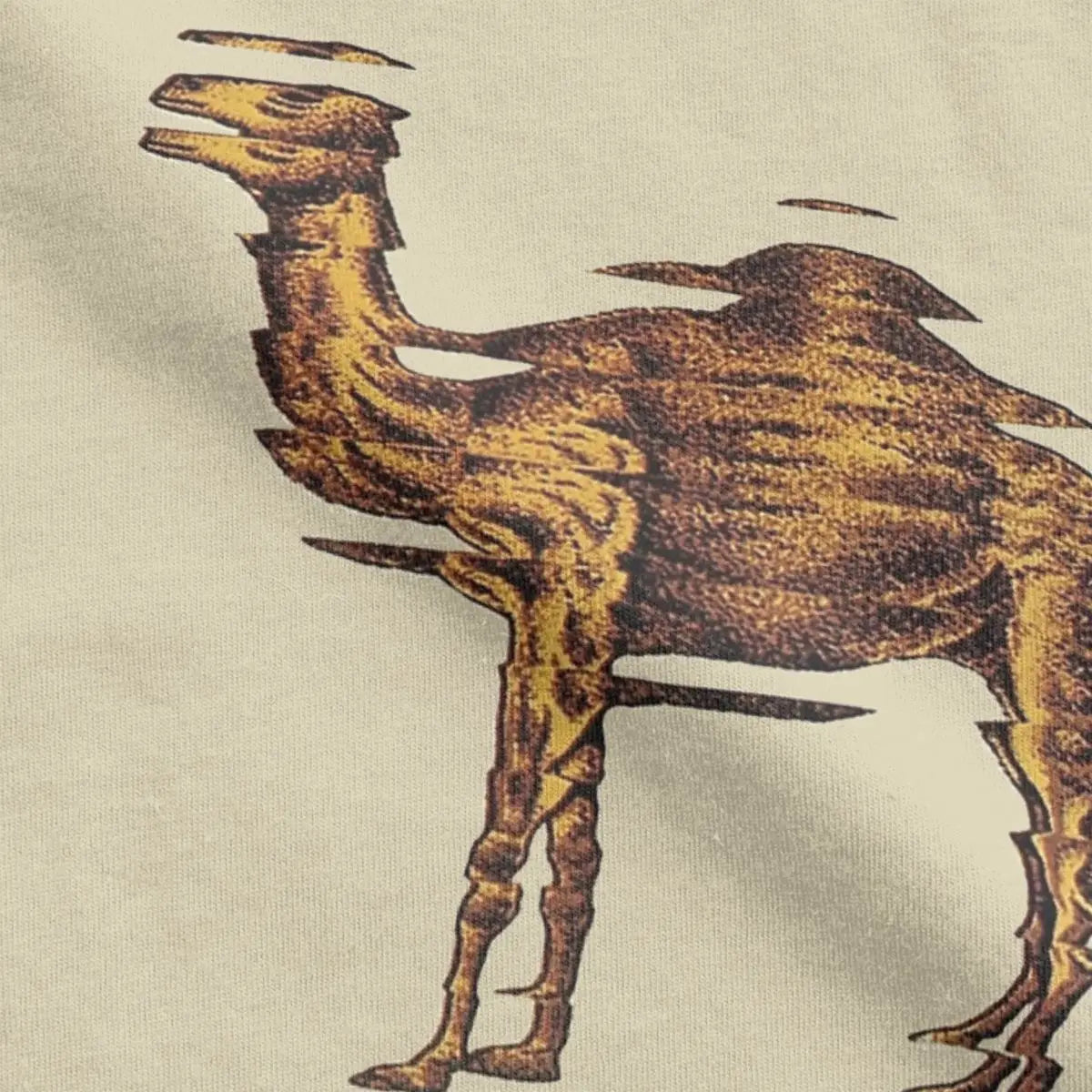 Camel Mirage Band T Shirt Men's Pure Cotton Novelty T-Shirts Crew Neck Tees Short Sleeve Tops 4XL 5XL