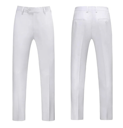19 Color High Quality Men's Solid Color Slim Fit Suit Pants 2025 Fashion Formal Business Social Groom Wedding High End Trousers